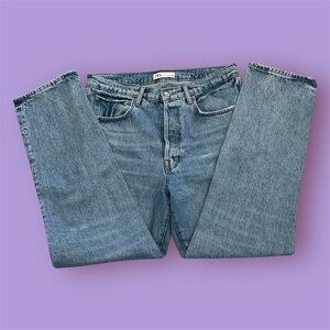 Zara Blue Straight Leg Jeans Classic Denim